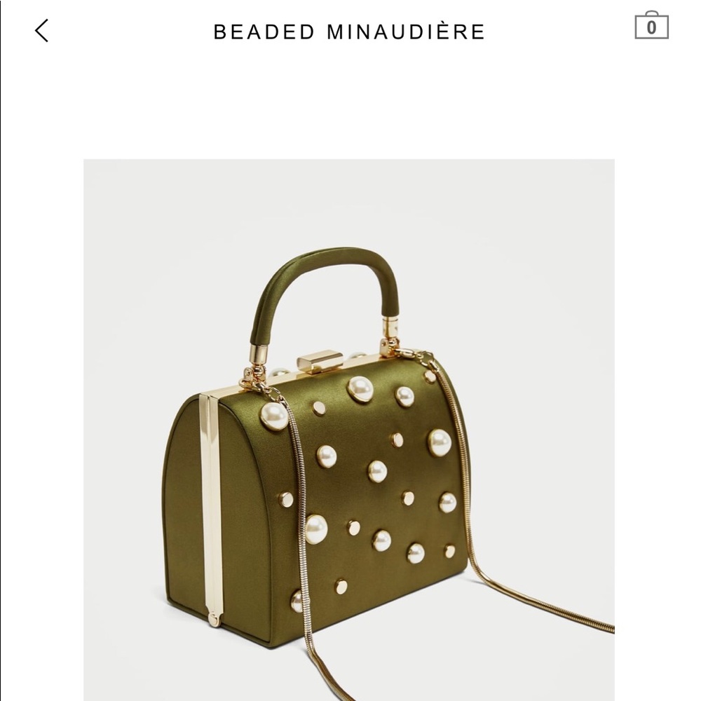 Beaded & pearl mini bag